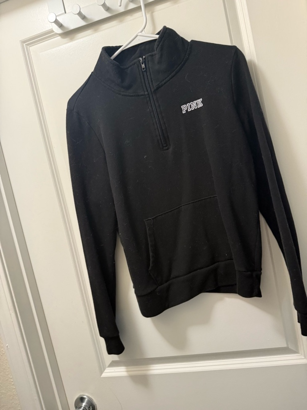 PINK Victoria's Secret Black Half-Zip Pullover Sweat suit